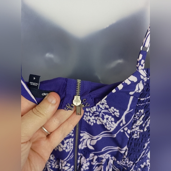 2/$30 GAP Summer Blue and White Floral Mini Sundress (#468) - Picture 9 of 12